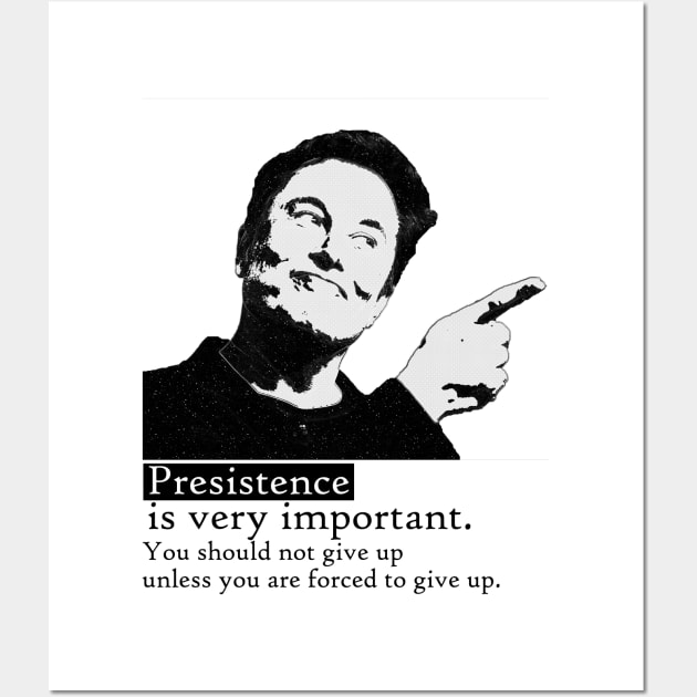 Presistence Is Very Important Wall Art by Awe Cosmos Store